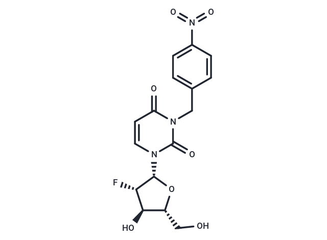 化合物 2’-Deoxy-2’-fluoro-N3-(4-nitrobenzyl)-beta-D-arabinouridine|TNU0105|TargetMol