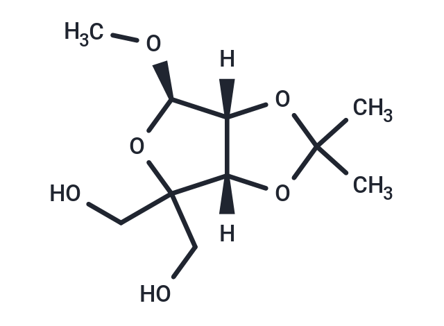 化合物 4-C-Hydroxymethyl-2,3-O-isopropylidene-1-O-methyl-beta-D-ribofuranose|TNU1194|TargetMol