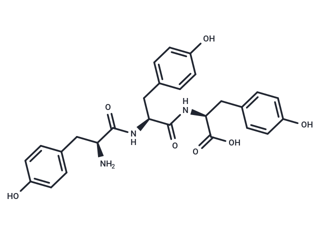 化合物 (S)-2-((S)-2-((S)-2-Amino-3-(4-hydroxyphenyl)propanamido)-3-(4-hydroxyphenyl)propanamido)-3-(4-hydroxyphenyl)propanoic acid|T66830|TargetMol