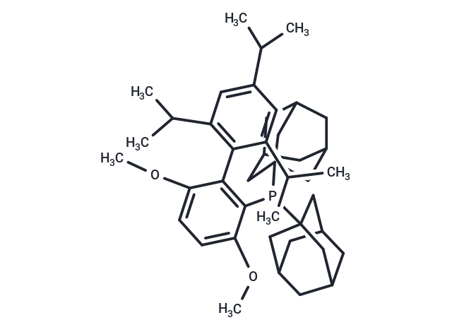 化合物 Di(adamantan-1-yl)(2',4',6'-triisopropyl-3,6-dimethoxy-[1,1'-biphenyl]-2-yl)phosphine|T67244|TargetMol