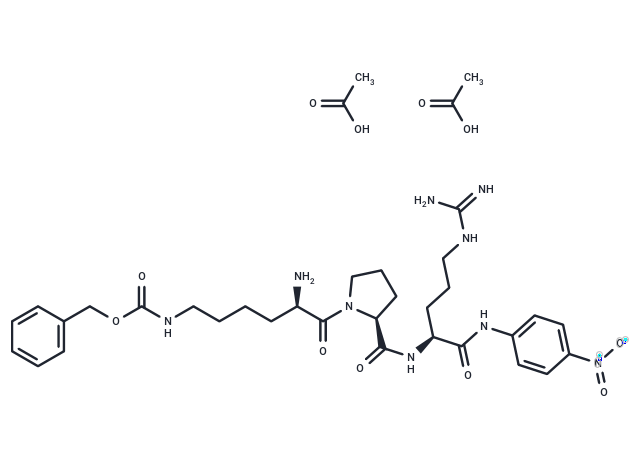 化合物 D-Lys(Z)-Pro-Arg-pNA diacetate|TP1037|TargetMol