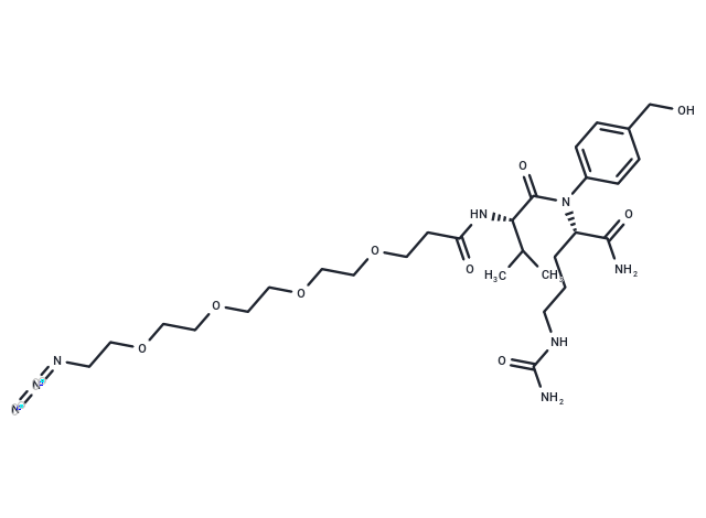 化合物 Azido-PEG4-Val-Cit-PAB-OH|T14453|TargetMol