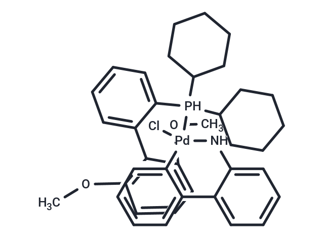 化合物 Chloro(2-dicyclohexylphosphino-2',6'-dimethoxy-1,1'-biphenyl)(2'-amino-1,1'-biphenyl-2-yl)palladium(II)|T66590|TargetMol