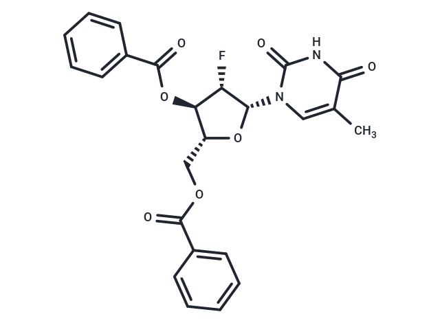 化合物 3’,5’-Di-O-benzoyl-2’-deoxy-2’-fluoro-5-methyl-beta-D-arabinouridine|TNU0865|TargetMol