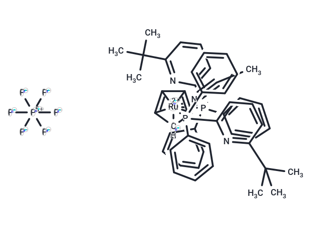 化合物 Acetonitrilebis[2-diphenylphosphino-6-t-butylpyridine]cyclopentadienylruthenium(II) hexafluorophosphate|T67238|TargetMol