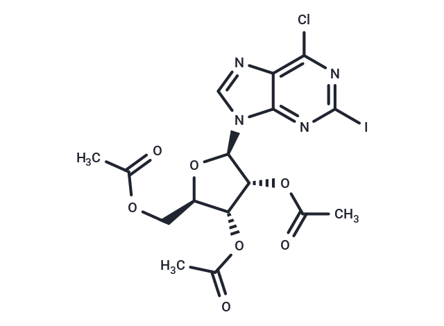 化合物 6-Chloro-2-iodo-9-(2,3,5-tri-O-acetyl)-beta-D-ribofuranosyl-9H-purine|TNU0879|TargetMol