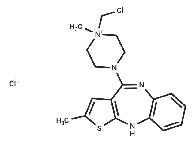 化合物 1-(Chloromethyl)-1-methyl-4-(2-methyl-10H-thieno[2,3-b][1,5]benzodiazepin-4-yl)-piperazinium chloride|T64494|TargetMol