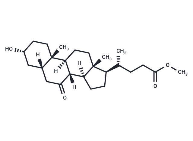 化合物 (R)-Methyl 4-((3R,5S,8R,9S,10S,13R,14S,17R)-3-hydroxy-10,13-dimethyl-7-oxohexadecahydro-1H-cyclopenta[a]phenanthren-17-yl)pentanoate|T66656|TargetMol