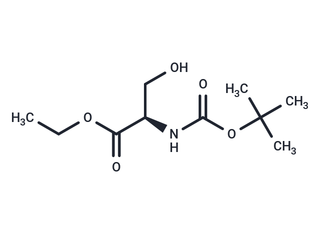 化合物 (R)-Ethyl 2-((tert-butoxycarbonyl)amino)-3-hydroxypropanoate|T65602|TargetMol