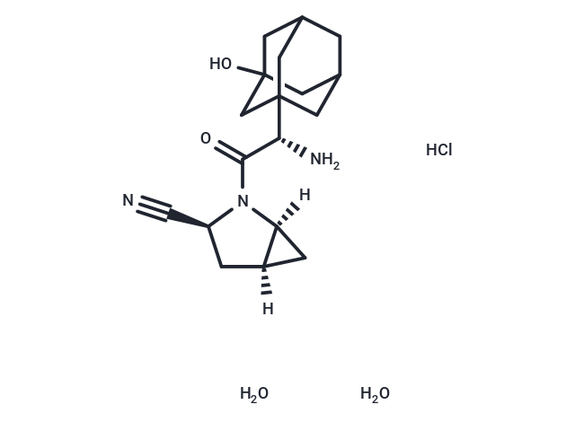 化合物 (1S,3S,5S)-2-((2S)-2-Amino-2-(3-hydroxyadamantan-1-yl)acetyl)-2-azabicyclo[3.1.0]hexane-3-carbonitrile hydrochloride dihydrate|T64506|TargetMol