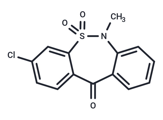 化合物 3-Chloro-6,11-dihydro-6-methyl-5,5,11-trioxodibenzo[c,f][1,2]thiazepine|T65901|TargetMol