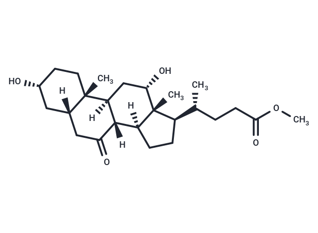 化合物 (R)-Methyl 4-((3R,5S,8R,9S,10S,12S,13R,14S,17R)-3,12-dihydroxy-10,13-dimethyl-7-oxohexadecahydro-1H-cyclopenta[a]phenanthren-17-yl)pentanoate|T66136|TargetMol