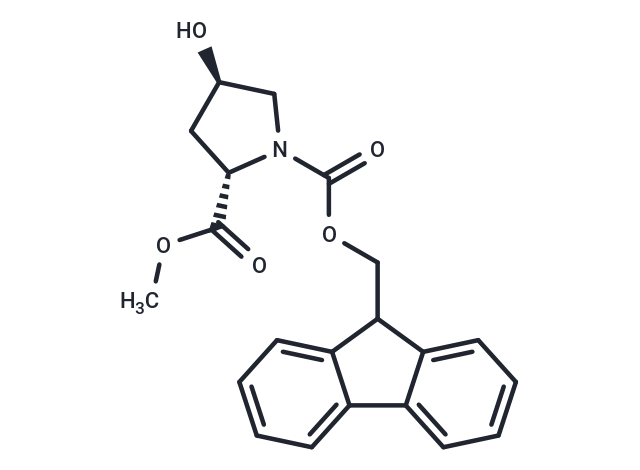 化合物 (2S,4R)-1-((9H-Fluoren-9-yl)methyl) 2-methyl 4-hydroxypyrrolidine-1,2-dicarboxylate|T66076|TargetMol