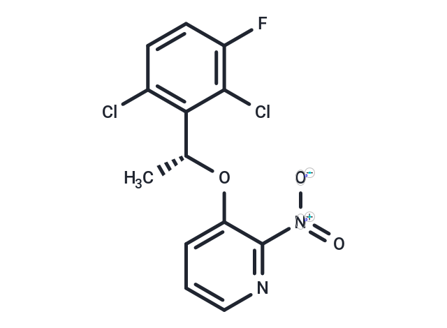 化合物 (R)-3-(1-(2,6-Dichloro-3-fluorophenyl)ethoxy)-2-nitropyridine|T66402|TargetMol