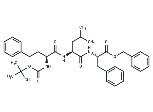 化合物 (6S,9S,12S)-Benzyl 12-benzyl-9-isobutyl-2,2-dimethyl-4,7,10-trioxo-6-phenethyl-3-oxa-5,8,11-triazatridecan-13-oate|T66648|TargetMol