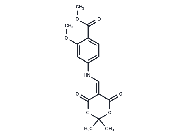 化合物 Methyl 4-(((2,2-dimethyl-4,6-dioxo-1,3-dioxan-5-ylidene)methyl)amino)-2-methoxybenzoate|T67213|TargetMol