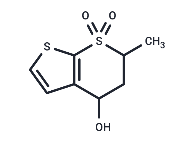 化合物 (4R,6S)-6-Methyl-7,7-dioxo-5,6-dihydro-4H-thieno[2,3-b]thiopyran-4-ol|T66995|TargetMol