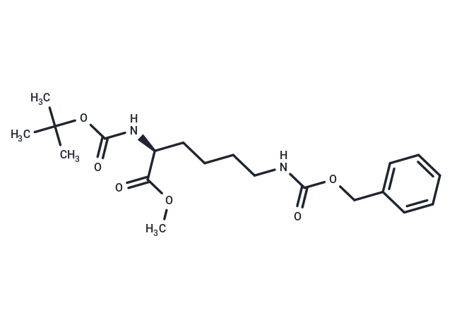 化合物 (S)-Methyl 6-(((benzyloxy)carbonyl)amino)-2-((tert-butoxycarbonyl)amino)hexanoate|T64462|TargetMol