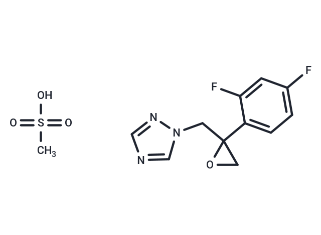 化合物 1-((2-(2,4-Difluorophenyl)oxiran-2-yl)methyl)-1H-1,2,4-triazole methanesulfonate|T67318|TargetMol