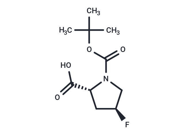 化合物 (2R,4S)-1-(tert-Butoxycarbonyl)-4-fluoropyrrolidine-2-carboxylic acid|T66459|TargetMol