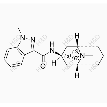 1-methyl-N-((1R,3s,5S)-9-methyl-9-azabicyclo[3.3.1]nonan-3-yl)-1H-indazole-3-carboxamide	盐酸格拉司琼杂质F	1364914-39-5