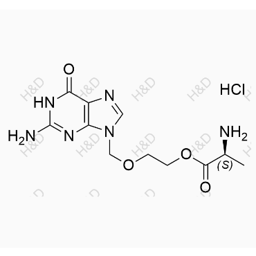 (S)-2-((2-amino-6-oxo-1H-purin-9(6H)-yl)methoxy)ethyl 2-aminopropanoate hydrochloride	伐昔洛韦EP杂质H(盐酸盐)