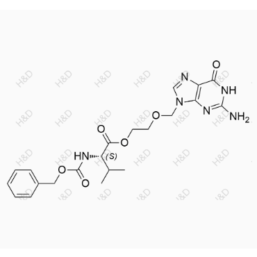 (S)-2-((2-amino-6-oxo-1H-purin-9(6H)-yl)methoxy)ethyl 2-(((benzyloxy)carbonyl)amino)-3-methylbutanoate	伐昔洛韦杂质11	124832-32-2