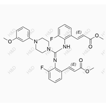 (2E)-methyl 3-(3-fluoro-2-((((2-fluoro-6-((E)-3-methoxy-3-oxoprop-1-en-1-yl)phenyl)amino)(4-(3-methoxyphenyl)piperazin-1-yl) 来特莫韦杂质5