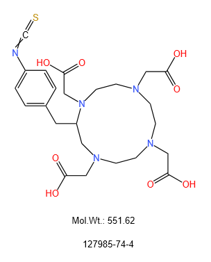 2-[(4-异硫氰基苯基)甲基]-1,4,7,10-四氮杂环十二烷-1,4,7,10-四乙酸 127985-74-4