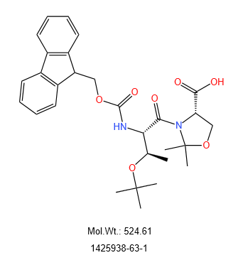 (4S)-3-[(2S,3R)-3-(叔丁氧基)-2-[[芴甲氧羰基]氨基]-1-氧代丁基]-2,2-二甲基-4-恶唑烷羧酸