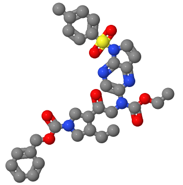 苄基(3R,4S)-3-(N-(乙氧基羰基)-N-(5-甲苯磺酰基-5H-吡咯并[2,3-b]吡嗪-2-基)甘氨酰基)-4-乙基吡咯烷-1-羧酸酯