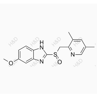 2-(((3,5-dimethylpyridin-2-yl)methyl)sulfinyl)-5-methoxy-1H-benzo[d]imidazole	奥美拉唑杂质B	110374-16-8