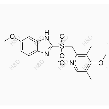 4-methoxy-2-(((6-methoxy-1H-benzo[d]imidazol-2-yl)sulfonyl)methyl)-3,5-dimethylpyridine 1-oxide	奥美拉唑杂质I	158812-85-2