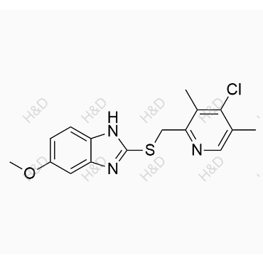 2-(((4-chloro-3,5-dimethylpyridin-2-yl)methyl)thio)-5-methoxy-1H-benzo[d]imidazole	奥美拉唑杂质26	220757-74-4