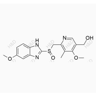 (4-methoxy-6-(((5-methoxy-1H-benzo[d]imidazol-2-yl)sulfinyl)methyl)-5-methylpyridin-3-yl)methanol	5-羟基奥美拉唑	92340-57-3