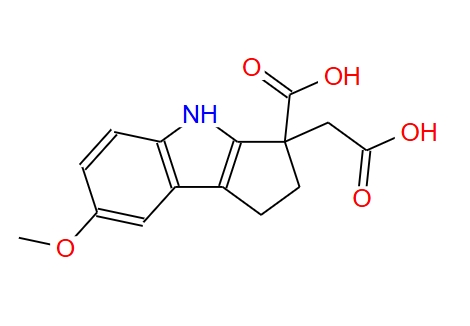 Cyclopent[b]indole-3-acetic acid, 3-carboxy-1,2,3,4-tetrahydro-7-methoxy-