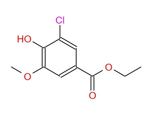 3-氯-4-羟基-5-甲氧基苯甲酸乙酯