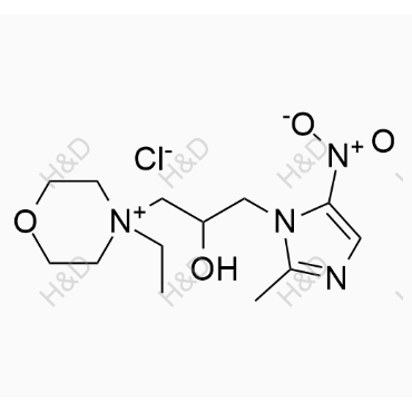 4-ethyl-4-(2-hydroxy-3-(2-methyl-5-nitro-1H-imidazol-1-yl)propyl)morpholin-4-ium chloride	吗啉硝唑杂质25