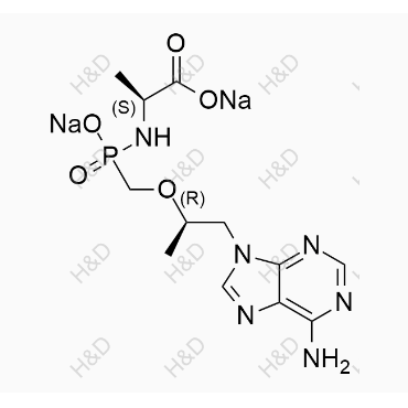 替诺福韦杂质86（二钠盐）	sodium (S)-2-((((((R)-1-(6-amino-9H-purin-9-yl)propan-2-yl)oxy)methyl)oxidophosphoryl)amino)propanoate