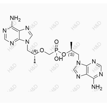 替诺福韦杂质121	(S)-1-(6-amino-9H-purin-9-yl)propan-2-yl hydrogen ((((R)-1-(6-amino-9H-purin-9-yl)propan-2-yl)oxy)methyl)phosphonate