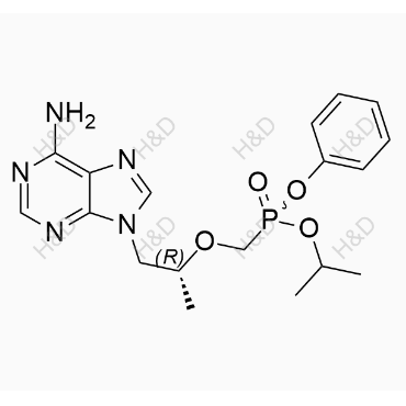 替诺福韦艾拉酚胺杂质34	isopropyl phenyl ((((R)-1-(6-amino-9H-purin-9-yl)propan-2-yl)oxy)methyl)phosphonate