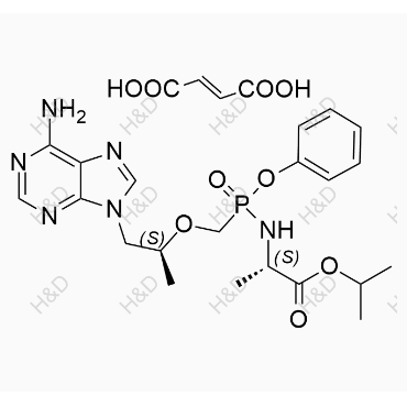 替诺福韦艾拉酚胺杂质54	(2S)-isopropyl 2-((((((S)-1-(6-amino-9H-purin-9-yl)propan-2-yl)oxy)methyl)(phenoxy)phosphoryl)amino)propanoate