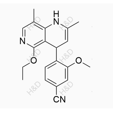 非奈利酮杂质32	4-(5-ethoxy-2,8-dimethyl-1,4-dihydro-1,6-naphthyridin-4-yl)-3-methoxybenzonitrile