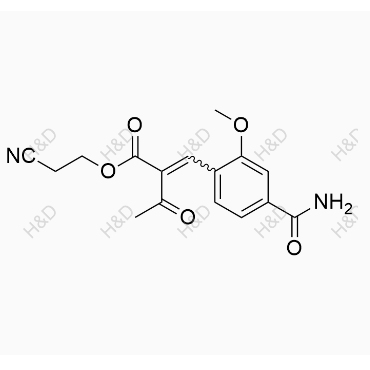 非奈利酮杂质69	2-cyanoethyl 2-(4-carbamoyl-2-methoxybenzylidene)-3-oxobutanoate