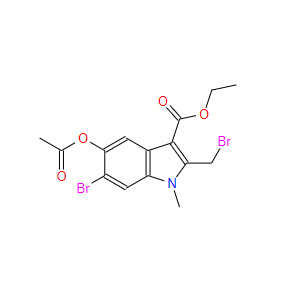 5-乙酰氧基-6-溴-2-溴甲基-1-甲基吲哚-3-甲酸乙酯