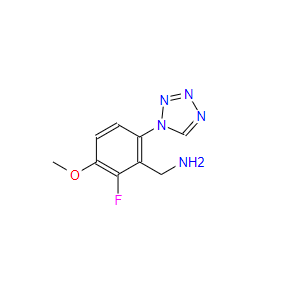 (2-fluoro-3-methoxy-6-(1H-tetrazol-1-yl)phenyl)methanamine