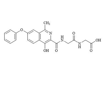 2-（2-（(4-羟基-1-甲基-7-苯氧基异喹啉-3羰基)氨基）-乙酰氨基）乙酸