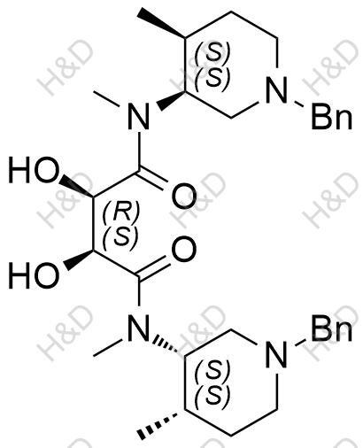 (2R,3S)-N1,N4-bis((3S,4S)-1-benzyl-4-methylpiperidin-3-yl)-2,3-dihydroxy-N1,N4-dimethylsuccinamide	托法替尼杂质67