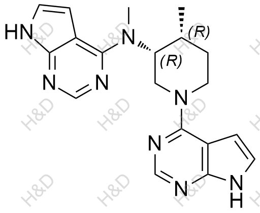 N-methyl-N-((3R,4R)-4-methyl-1-(7H-pyrrolo[2,3-d]pyrimidin-4-yl)piperidin-3-yl)-7H-pyrrolo[2,3-d]pyrimidin-4-amine	托法替尼杂质98