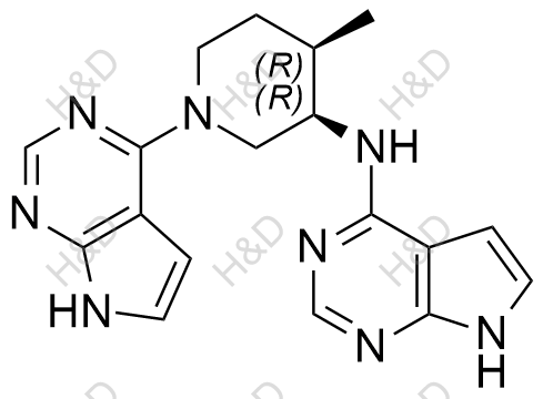 N-((3R,4R)-4-methyl-1-(7H-pyrrolo[2,3-d]pyrimidin-4-yl)piperidin-3-yl)-7H-pyrrolo[2,3-d]pyrimidin-4-amine	托法替尼杂质107